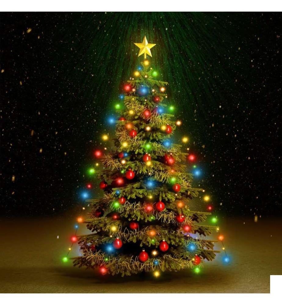 Guirlande lumineuse d'arbre de Noël 150 LED colorées 150 cm