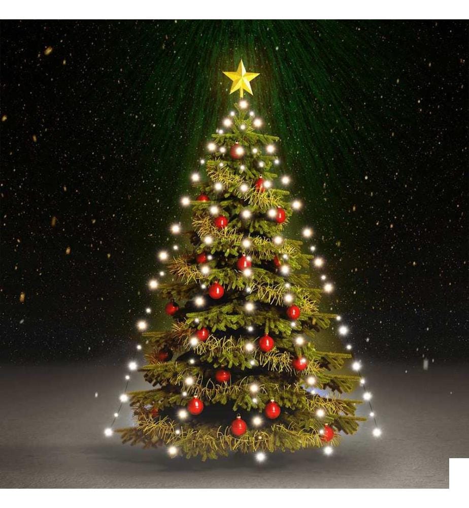 Guirlande lumineuse d'arbre de Noël 180 LED Blanc froid 180 cm