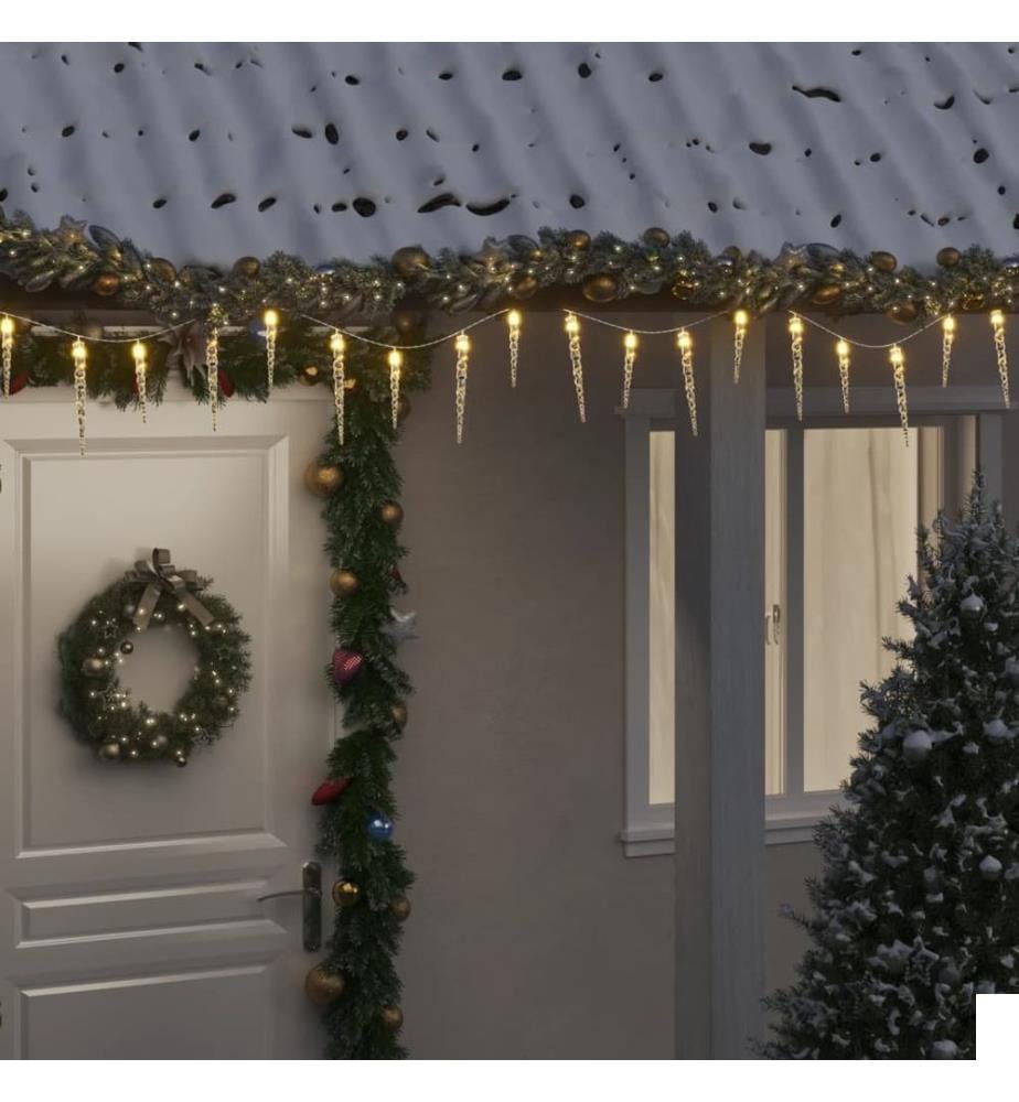 Guirlande lumineuse de Noël 100 LED Blanc chaud 10 m Acrylique PVC