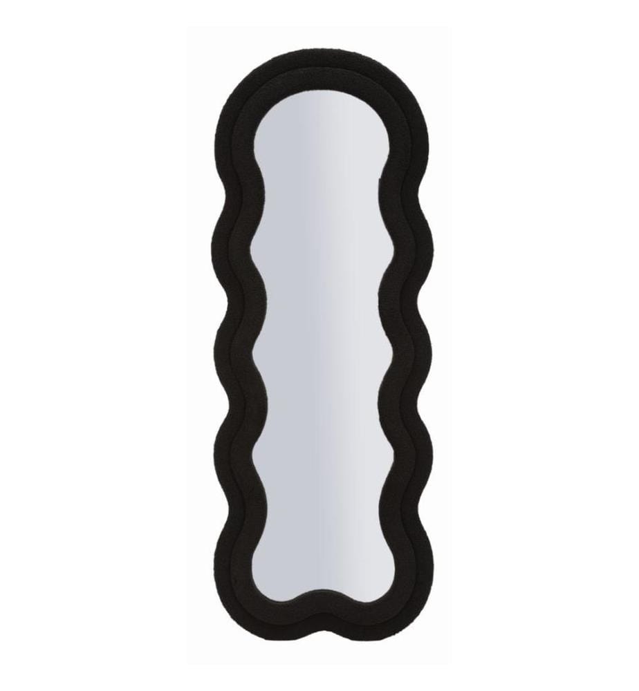 Miroir mural Teddy noir cm 60x4x160 (miroir intérieur cm 39x137) - Noir