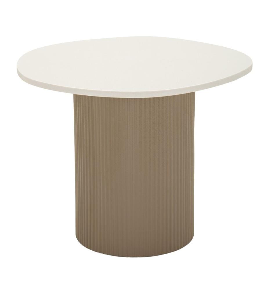 Table d'appoint Table d'appoint en marbre Frankfurt - Gris et blanc