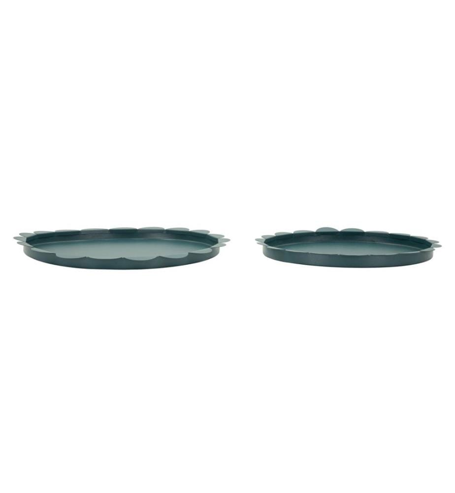 Ensemble de 2 plateaux Saturn ronds - Turquoise