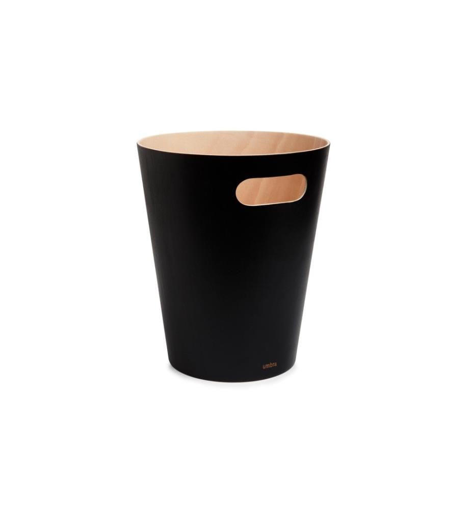 UMBRA - Corbeille à papier Woodrow 7,5 l, noir