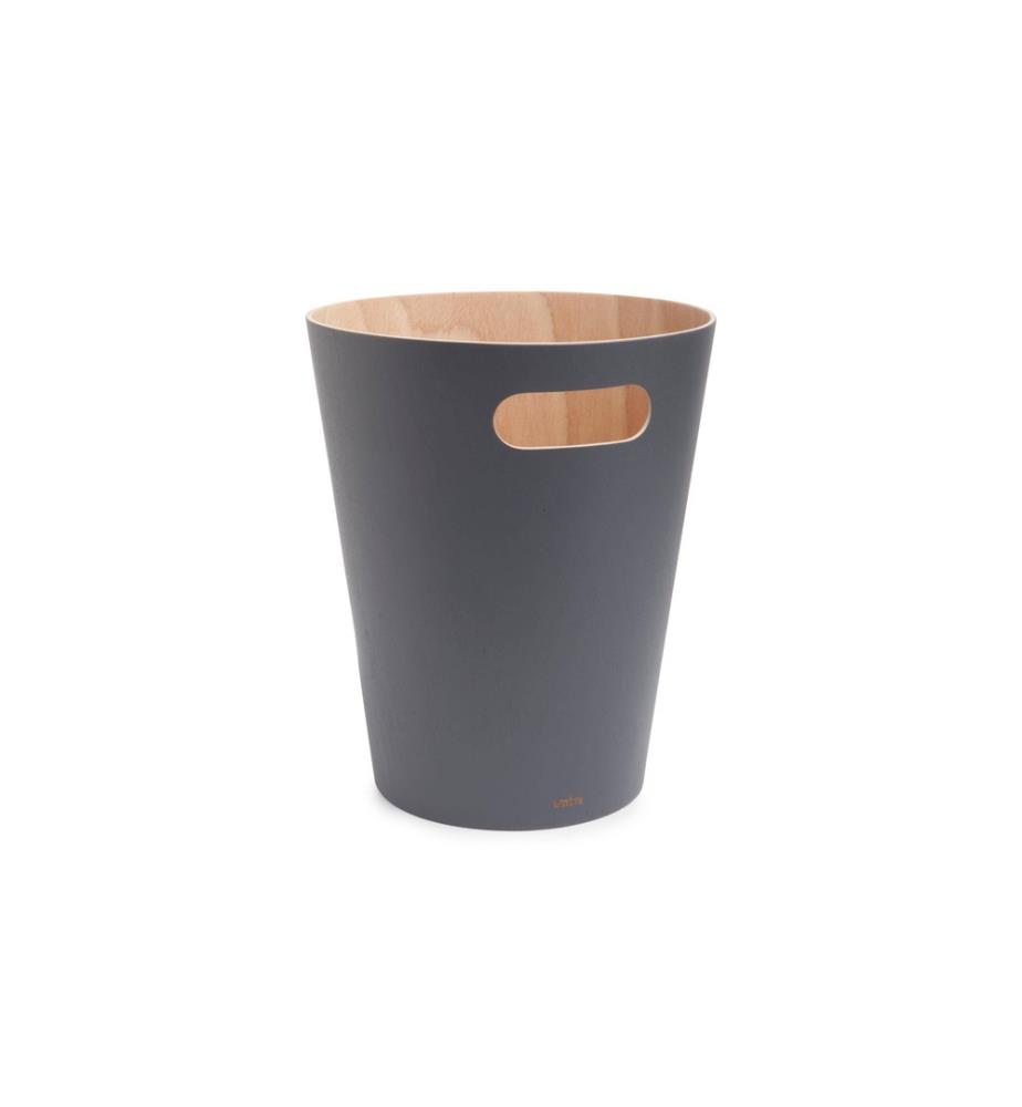 UMBRA - Corbeille à papier Woodrow 7,5 l, gris foncé
