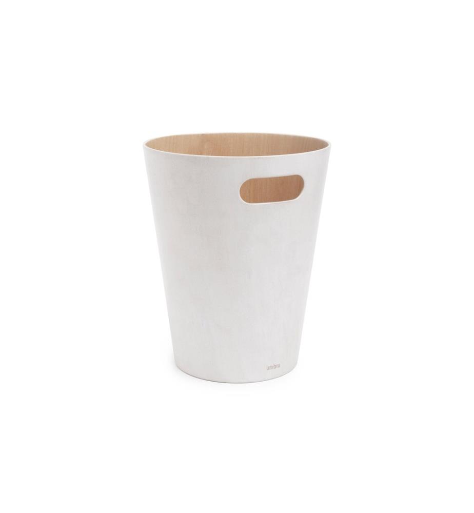 UMBRA - Corbeille à papier Woodrow 7,5 l, blanc