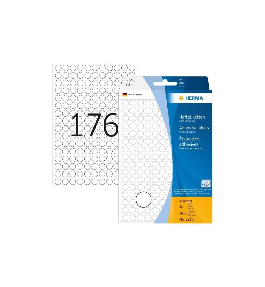 HERMA - Étiquettes multi-usage 2210 Blanc, 32 feuilles