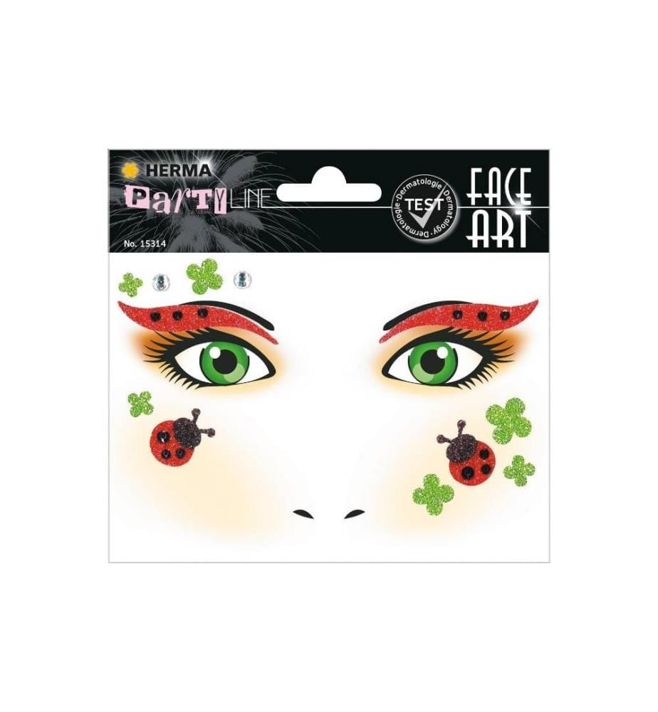 HERMA - Stickers Tatouages Face Art Coccinelle, 1 Pièce/s