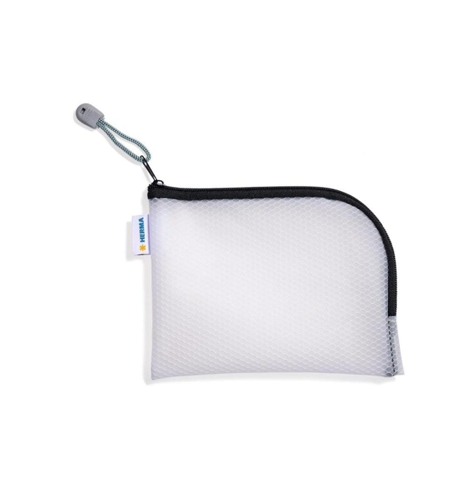 HERMA - Étui Mesh Bag A6, 10.5 x 14.8 cm, Noir/Blanc