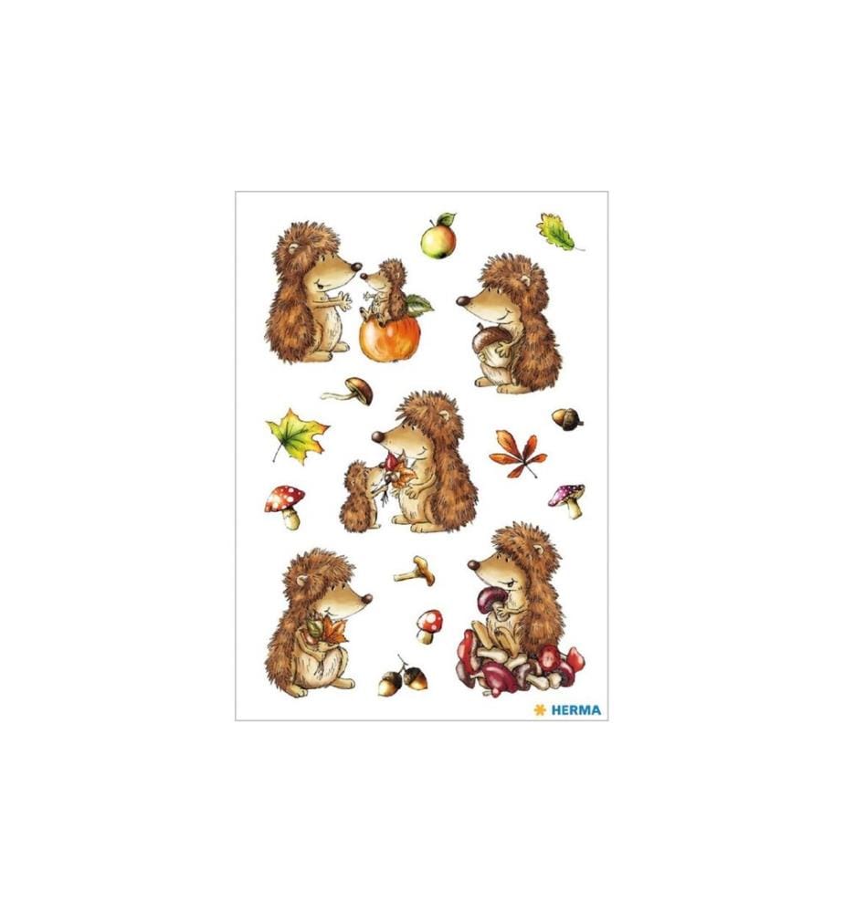 HERMA - Stickers Autocollant à motif Hérisson, 3 feuilles