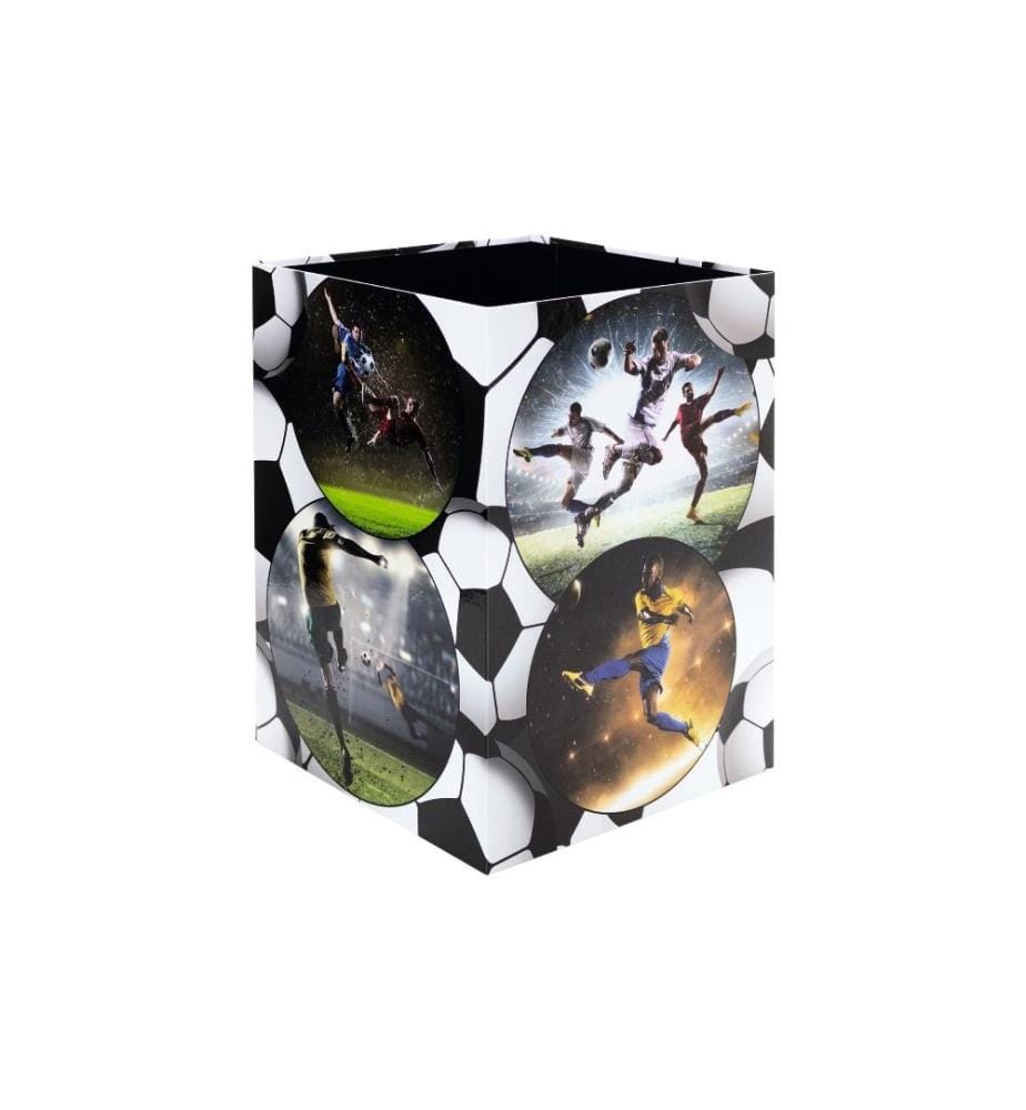 HERMA - Corbeille à papier Football 15 l, Noir