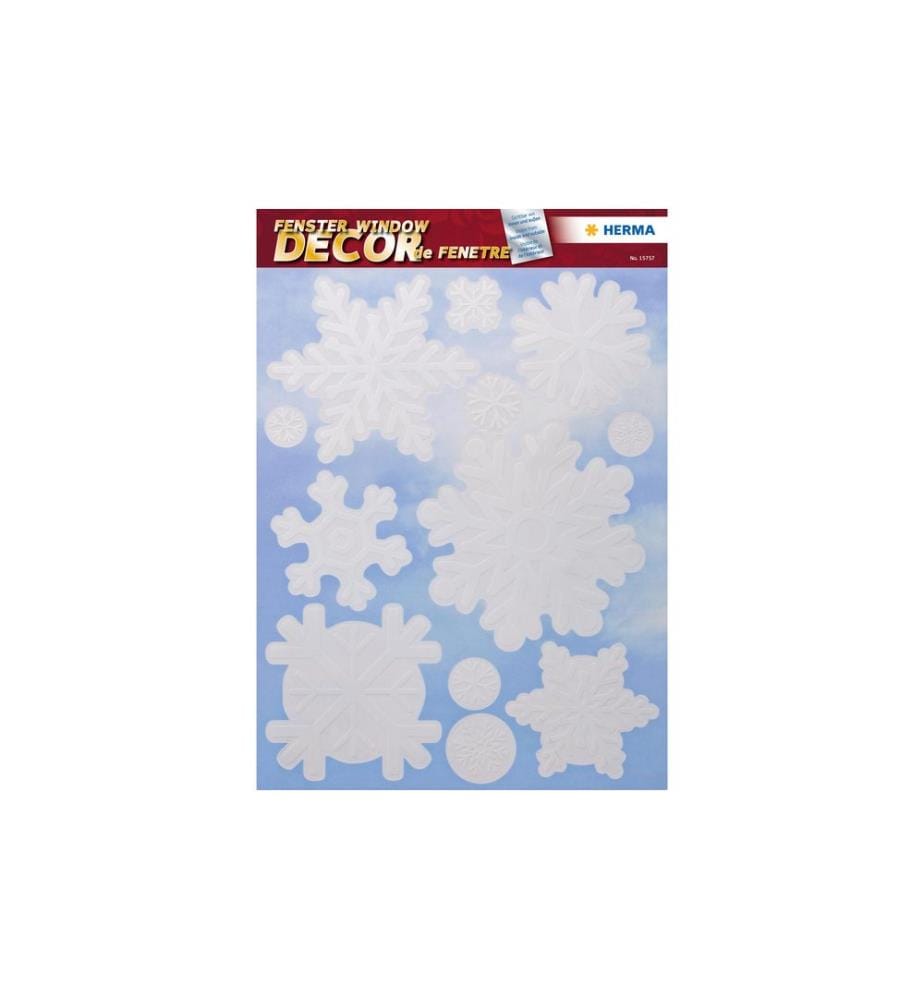 HERMA - Stickers Autocollants de Noël Flocon de neige 1 feuille / 12 autocollants