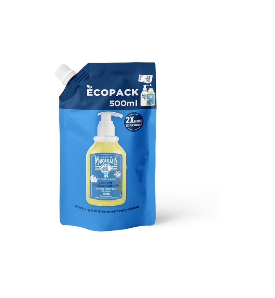 Le petit Marseillais - Savon liquide Antibactérien Recharge de 500 ml