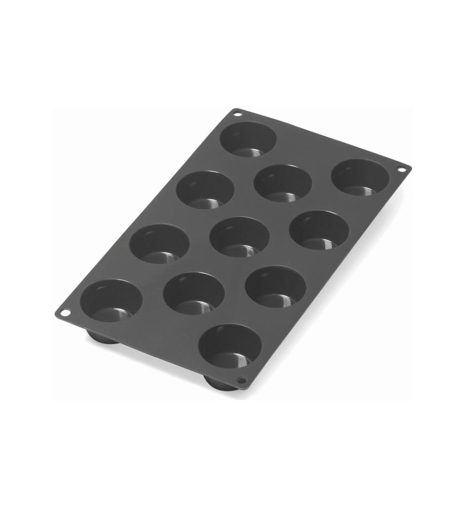 Lékué - Moule à muffins Silicone, Noir, 11 alvéoles