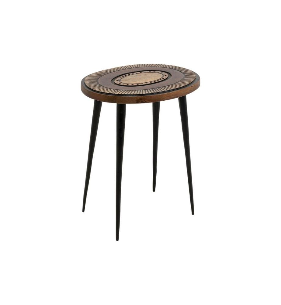 Kare Table d'appoint Medina 40 x 45 cm, Brun
