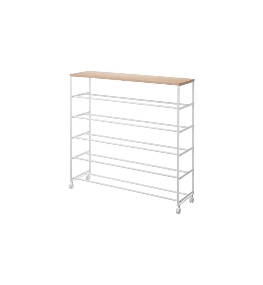 YAMAZAKI - Armoire à chaussures Tour 90.5 x 87 cm Blanc