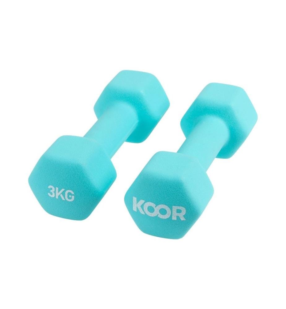 KOOR - Haltère courte 3 kg, Bleu