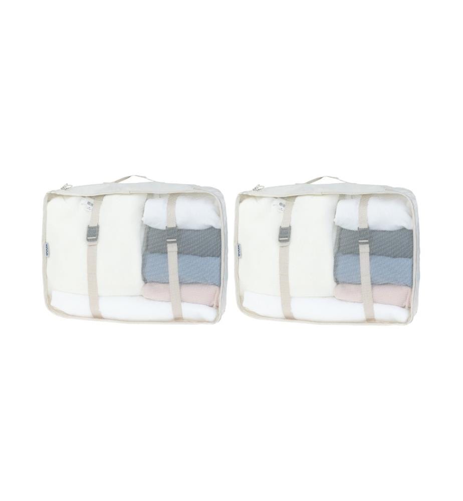 KOOR - Sac à linge Reesa, taille XL, pack de 2, beige