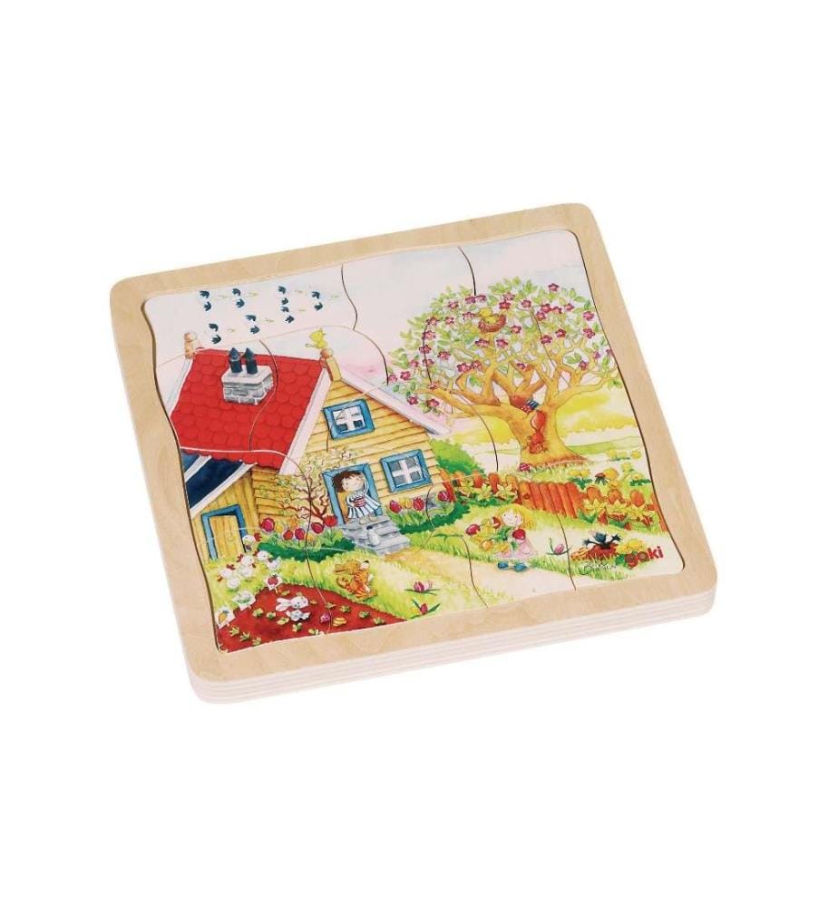 GOKI - Puzzle Les saisons des puzzles de calque