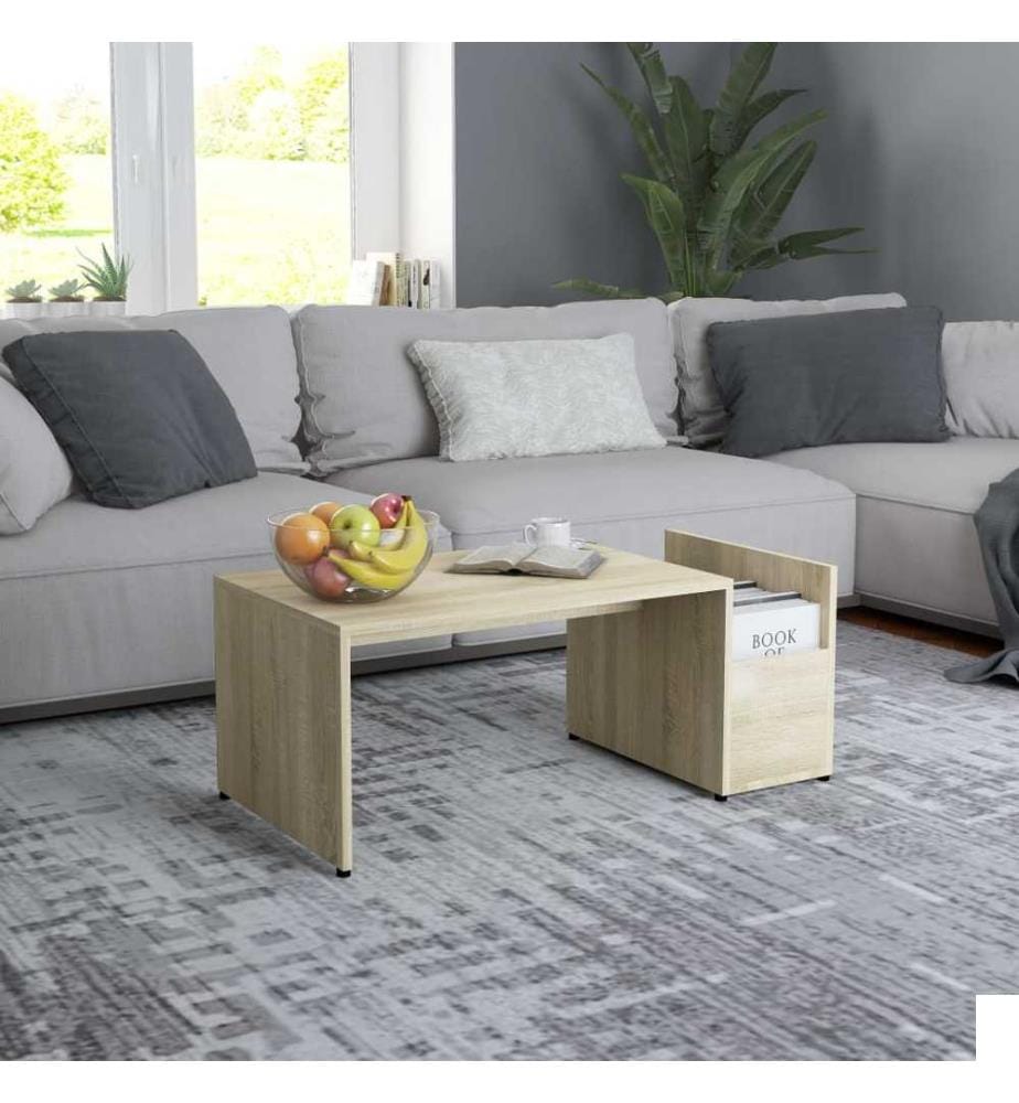 Table basse Chêne sonoma 90x45x35 cm bois dingénierie
