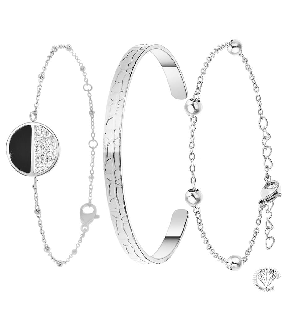 Lot de 3 bracelets par So Charm - Argent