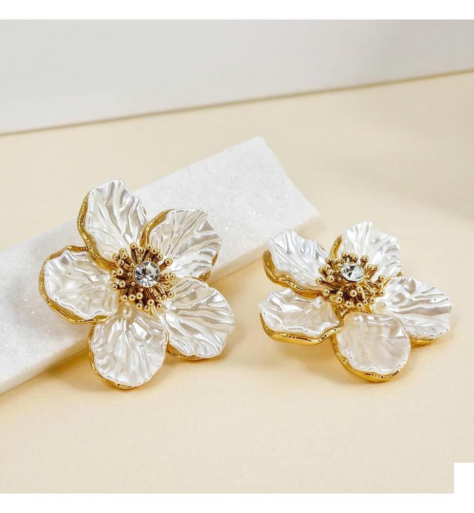 Boucles d'Oreilles Cherry Flower Steel - Doré