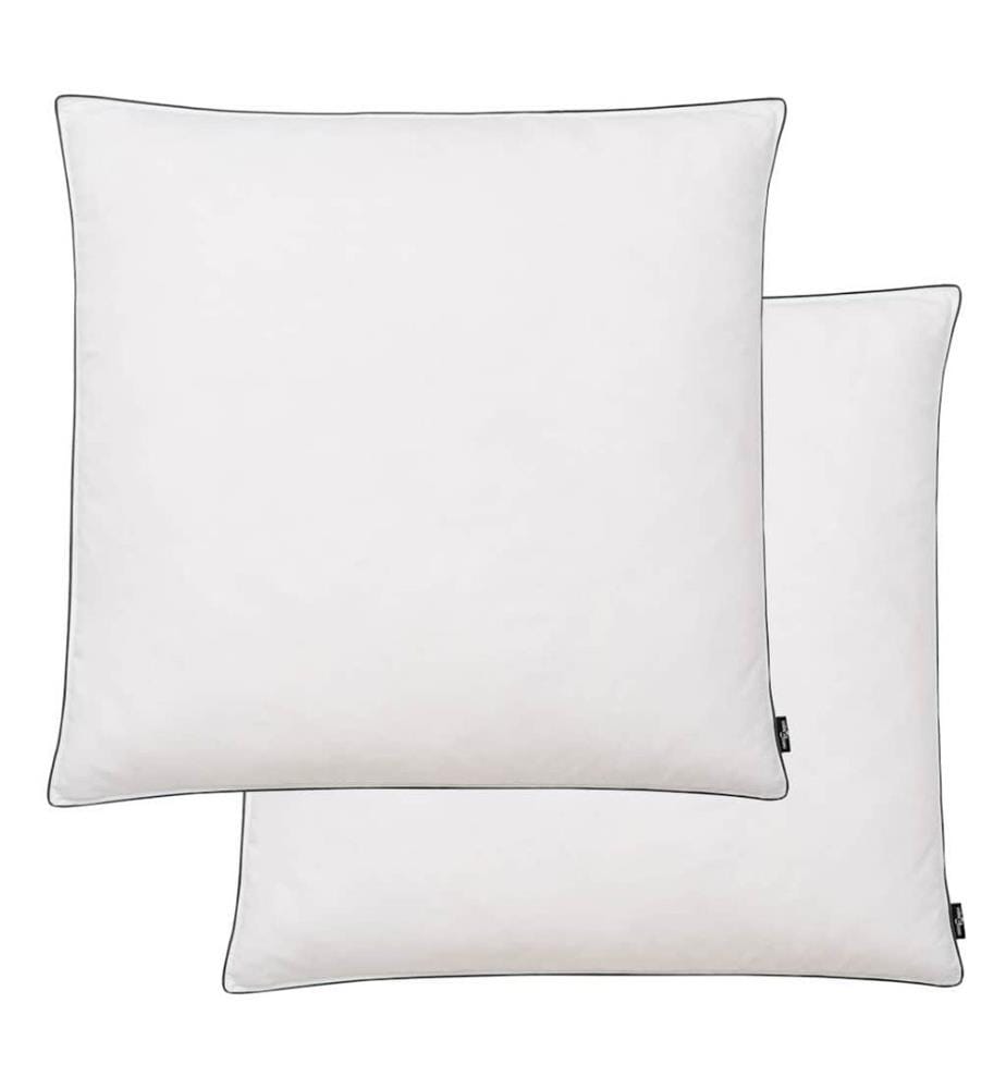 Oreiller lot de 2 Remplissage de duvet 80 x 80 cm Blanc