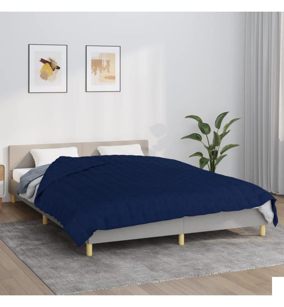 Couverture lestée Bleu 220x240 cm 11 kg Tissu