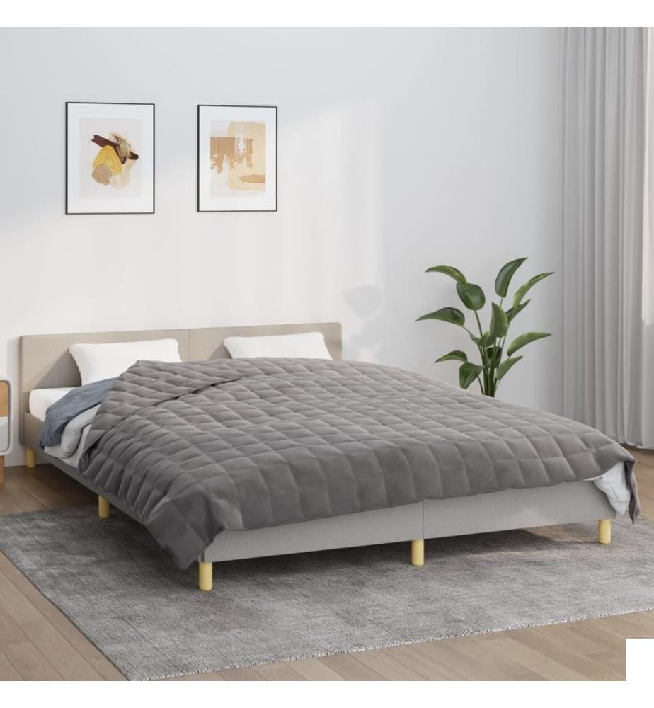 Couverture lestée Gris 200x230 cm 13 kg Tissu
