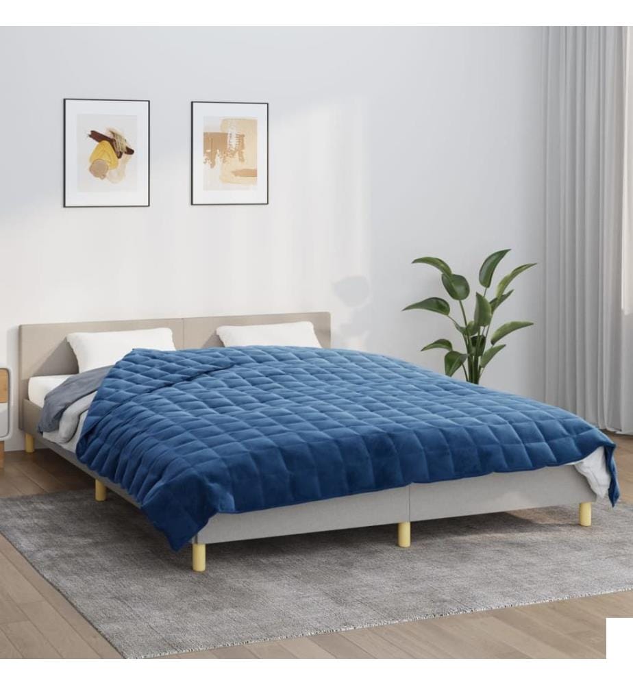Couverture lestée Bleu 200x230 cm 13 kg Tissu