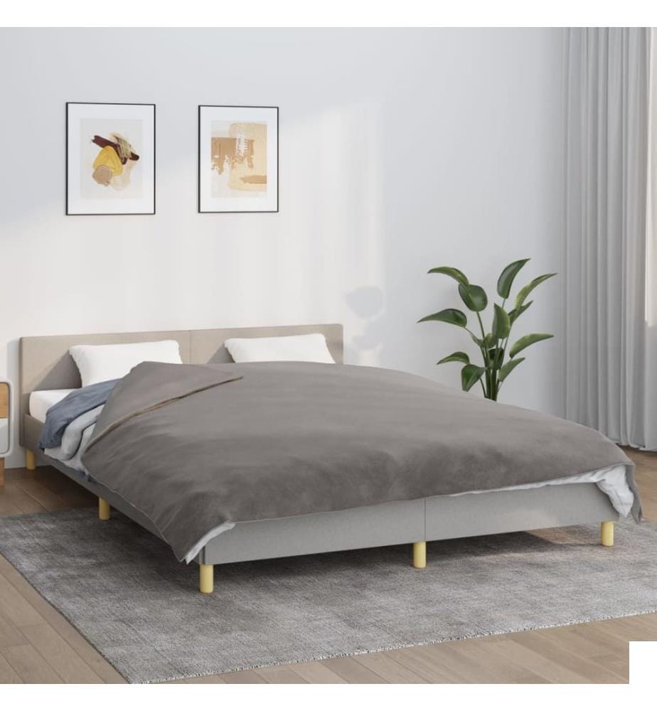 Couverture lestée avec housse Gris 200x220 cm 9 kg Tissu