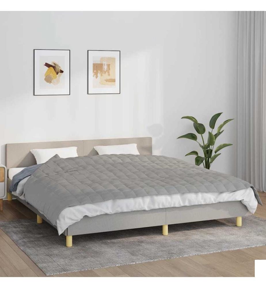 Couverture lestée Gris 155x220 cm 7 kg Tissu