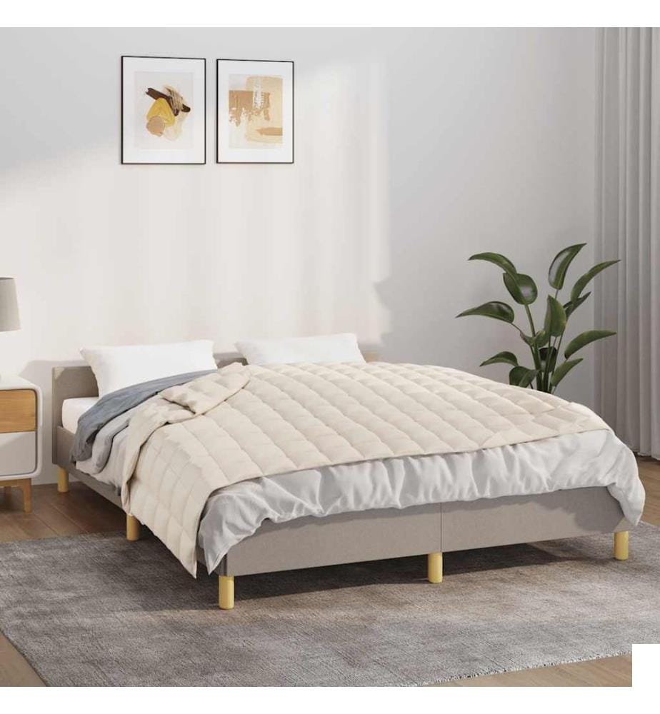 Couverture lestée Crème clair 150x200 cm 7 kg Tissu