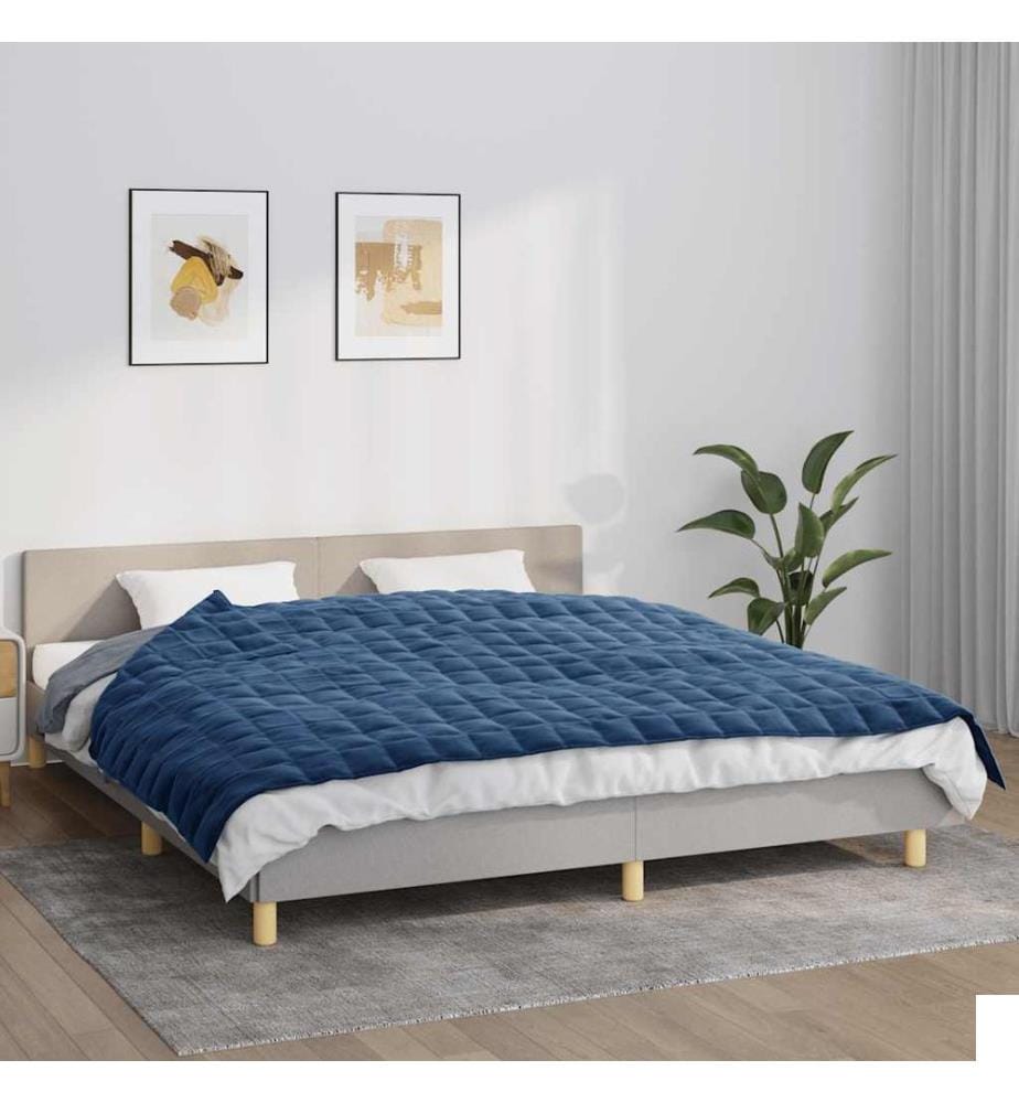 Couverture lestée Bleu 155x220 cm 7 kg Tissu