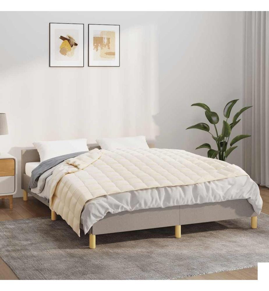 Couverture lestée Crème clair 150x200 cm 7 kg Tissu