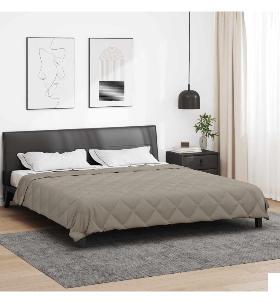 Duvet d'été simple Gris clair 240 x 200 cm Microfibre