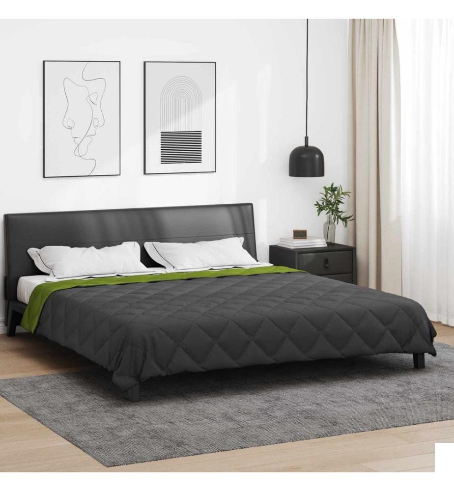 Duvet complet toute l'année Vert et Anthracite 200 x 200 cm