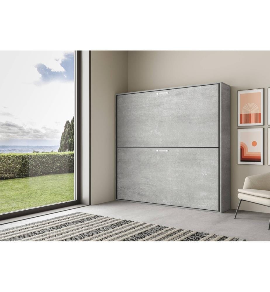 Lit escamotable Kando Lit superposé 2 places horizontal ciment