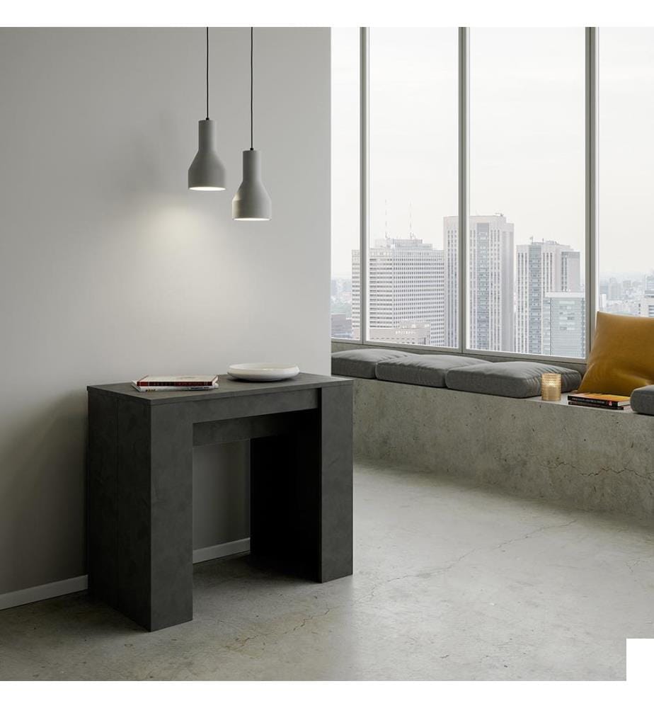 Console Extensible 90 x 48-204 cm Basic Small - Anthracite