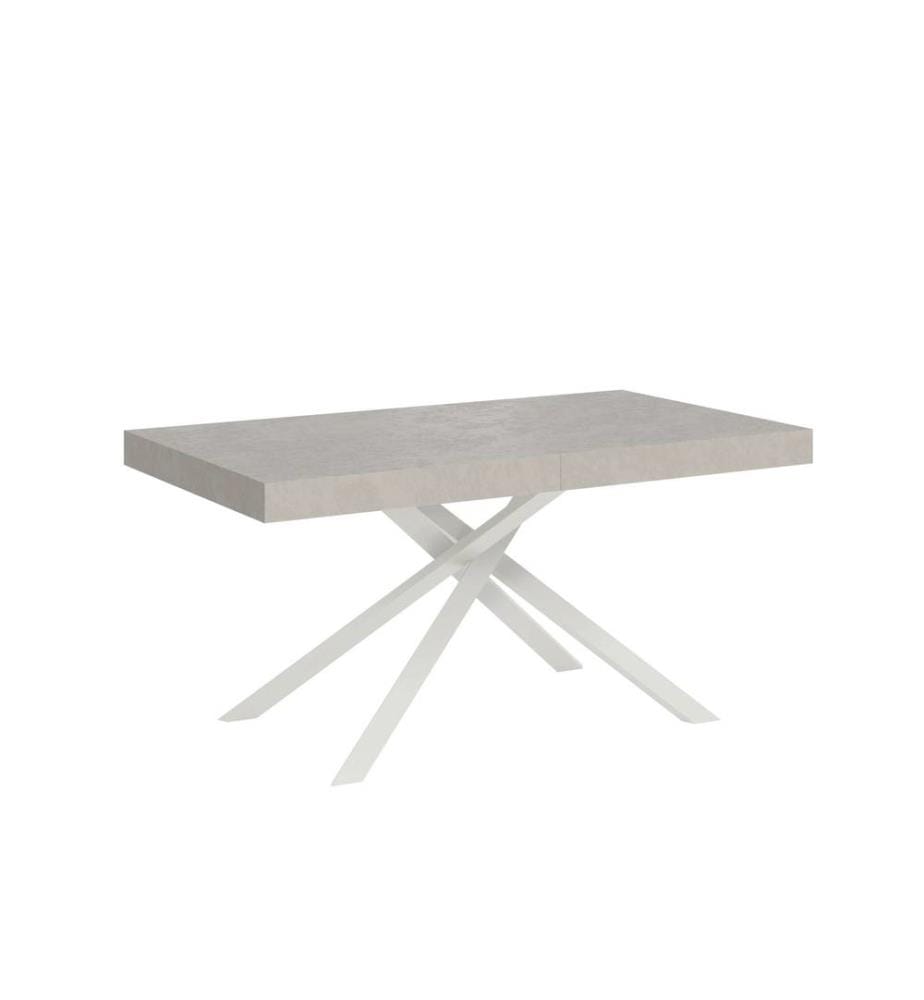Table Extensible 90 x 160-264 cm Karida - Gris et blanc
