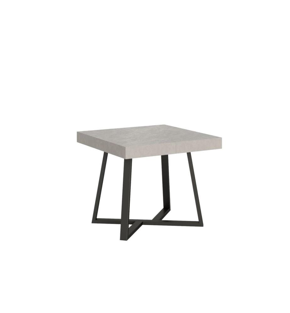 Table Extensible 90x90-194 cm Zeplir cachemire - Gris & Anthracite