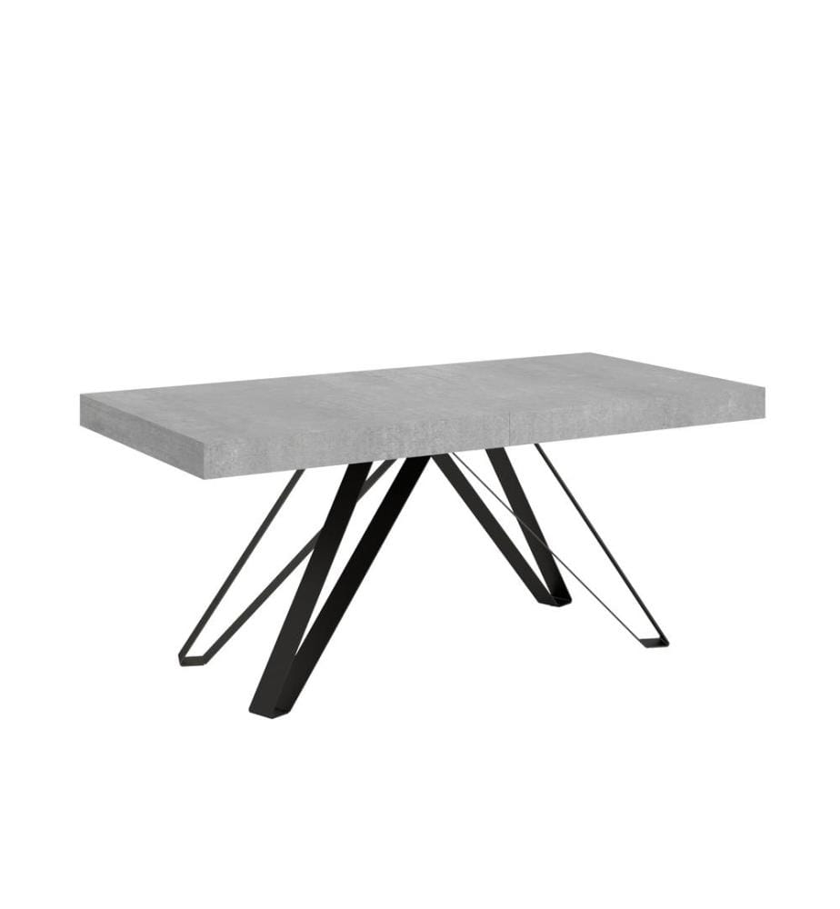 Table Extensible 180x90-284 cm Terium ciment - Gris & Anthracite