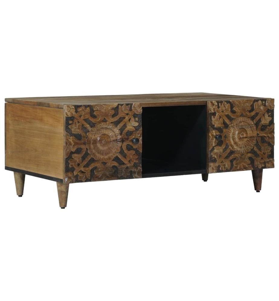 Table basse Marron 100 x 54 x 40 cm Bois de mangue massif