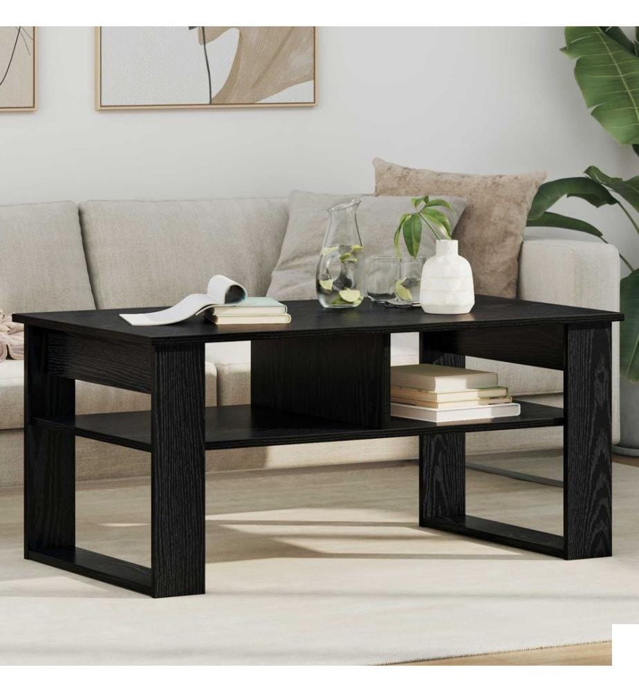 Table basse Chêne noir 96 x 54 x 44 cm Bois d'ingénierie