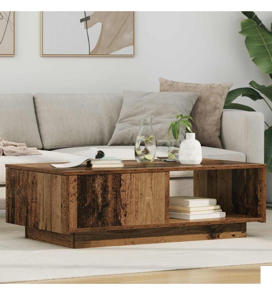 Table basse Bois ancien 95 x 55 x 31 cm Bois d'ingénierie