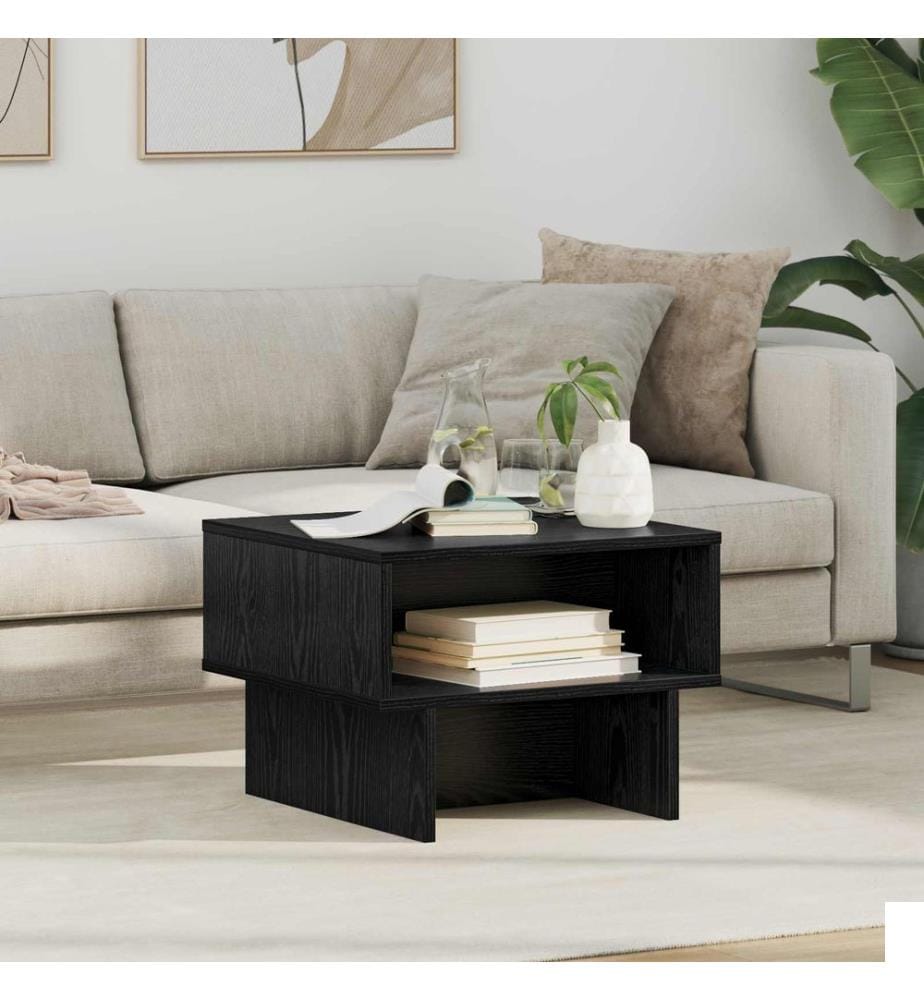 Table basse Chêne noir 48 x 46 x 35 cm Bois d'ingénierie