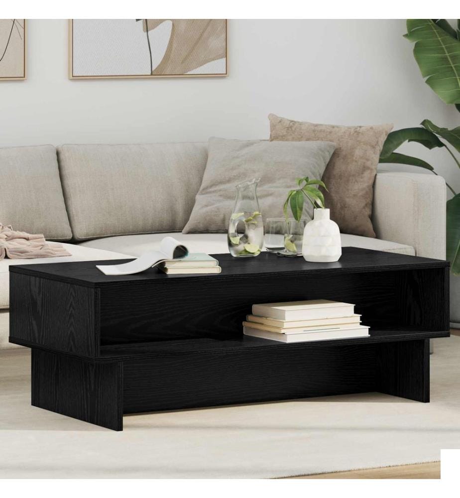 Table basse Chêne noir 100 x 46 x 35 cm Bois d'ingénierie