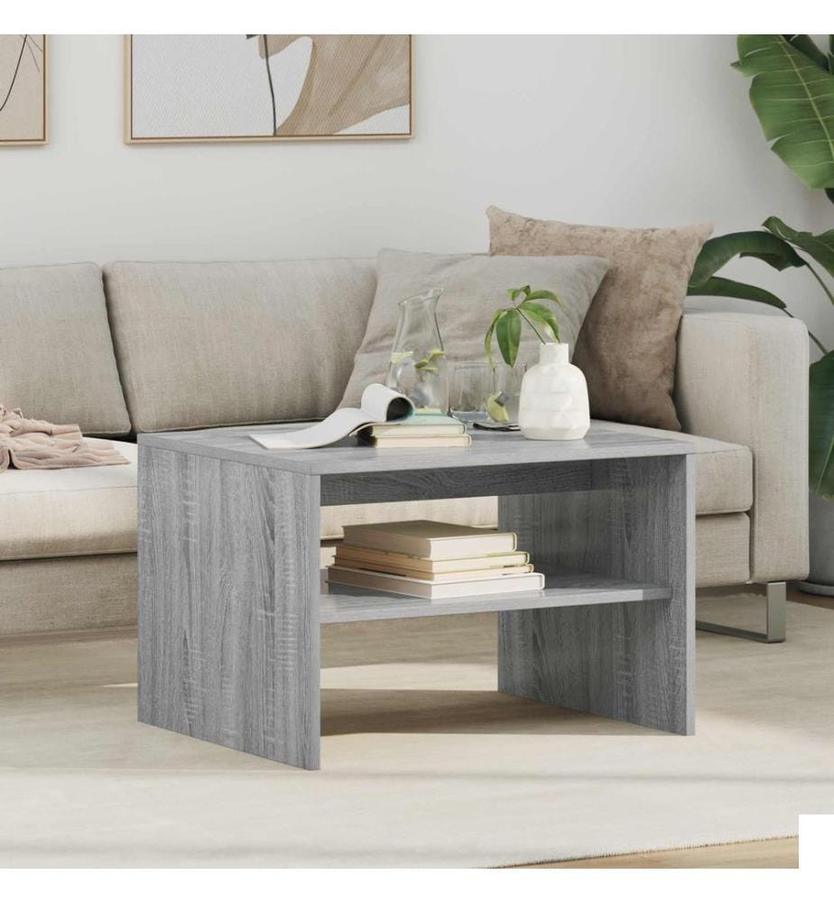 Table basse Gris Sonoma 60 x 50 x 40 cm Bois d'ingénierie
