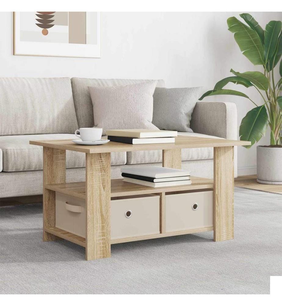Table basse Chêne Sonoma 77 x 55 x 42 cm Bois d'ingénierie