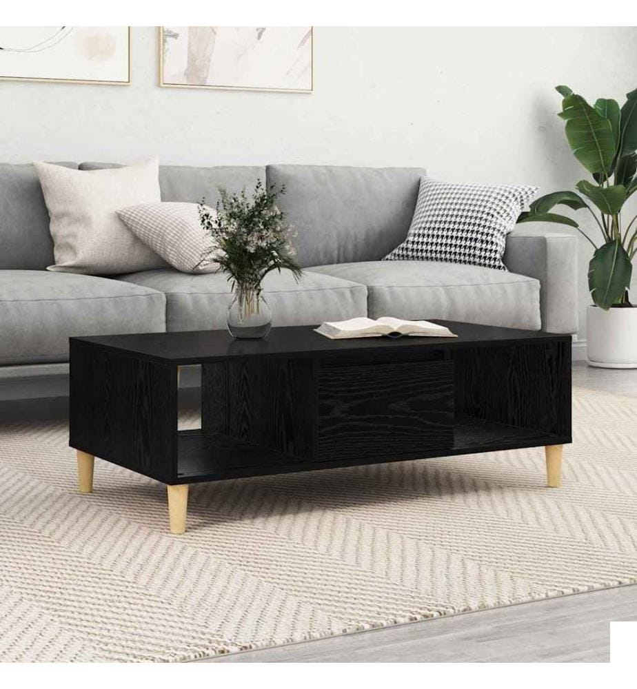 Table basse Chêne noir 102 x 55 x 35 cm Bois d'ingénierie