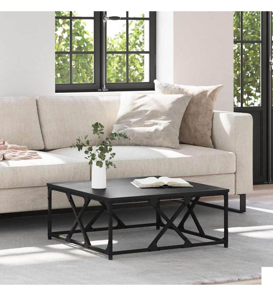 Table basse Chêne noir 70 x 70 x 30 cm Bois d'ingénierie